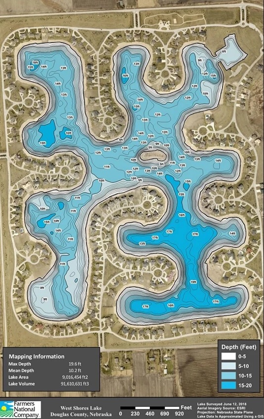 2018 Lake Depth Contour Survey Map