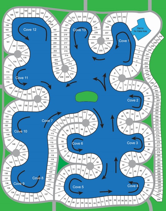 Lot Numbers & Boating Direction